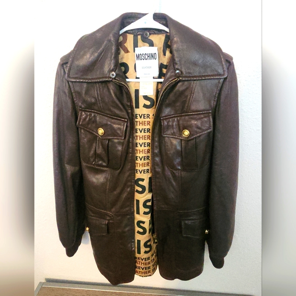 Moschino Vintage Leather Coat